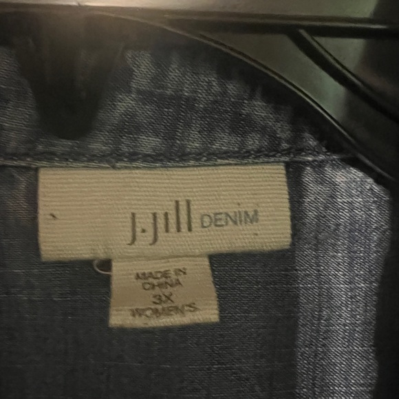 J. Jill Dark Blue Denim Top - Picture 2 of 10
